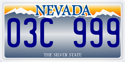 NV license plate 03C999