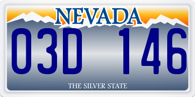 NV license plate 03D146