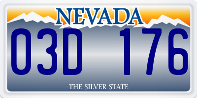 NV license plate 03D176