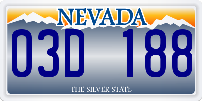 NV license plate 03D188