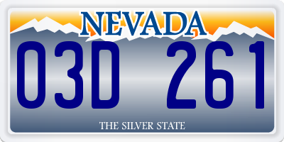 NV license plate 03D261