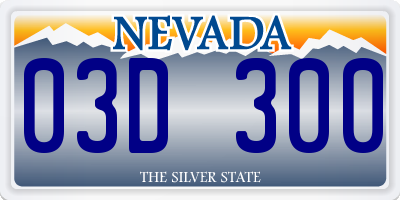 NV license plate 03D300