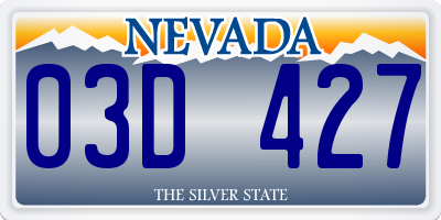 NV license plate 03D427