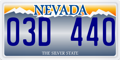 NV license plate 03D440