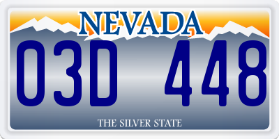 NV license plate 03D448