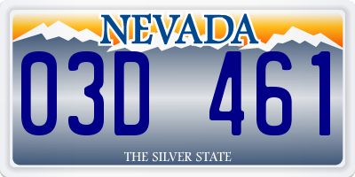 NV license plate 03D461