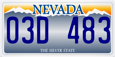 NV license plate 03D483