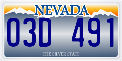 NV license plate 03D491