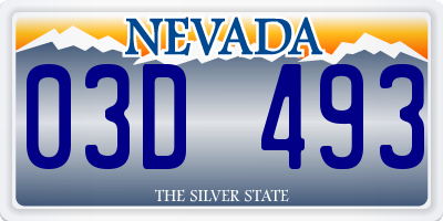 NV license plate 03D493