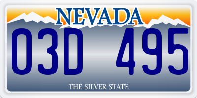 NV license plate 03D495