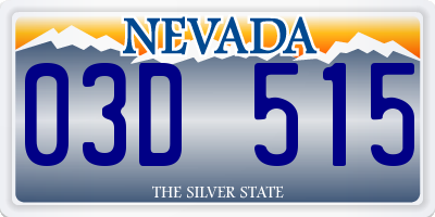 NV license plate 03D515