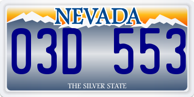 NV license plate 03D553