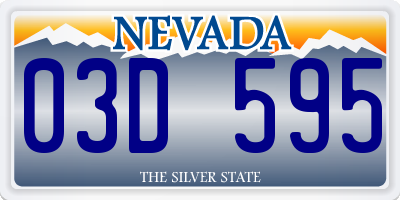 NV license plate 03D595