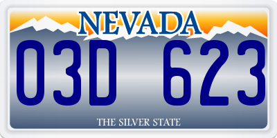 NV license plate 03D623