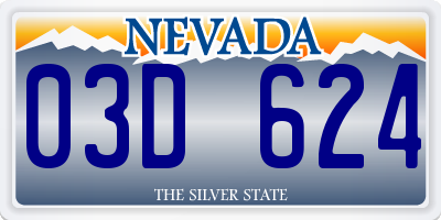 NV license plate 03D624