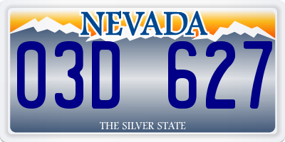 NV license plate 03D627