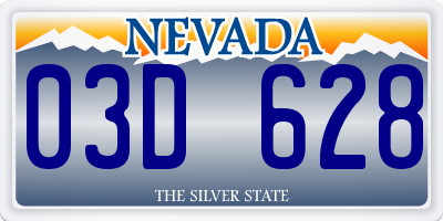 NV license plate 03D628