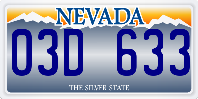 NV license plate 03D633