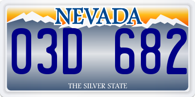 NV license plate 03D682