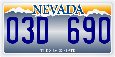 NV license plate 03D690