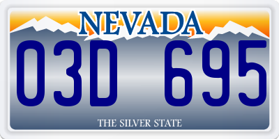 NV license plate 03D695