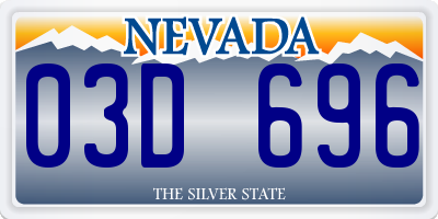 NV license plate 03D696
