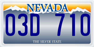 NV license plate 03D710