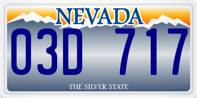 NV license plate 03D717