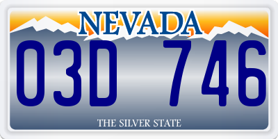 NV license plate 03D746