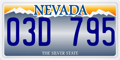 NV license plate 03D795
