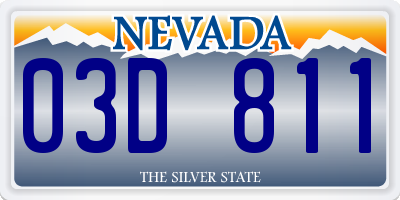 NV license plate 03D811