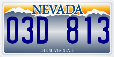 NV license plate 03D813
