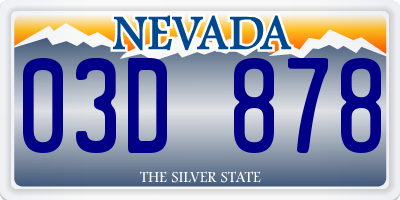 NV license plate 03D878