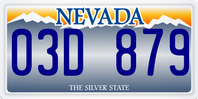 NV license plate 03D879