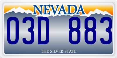 NV license plate 03D883