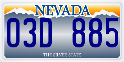 NV license plate 03D885