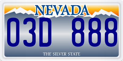 NV license plate 03D888