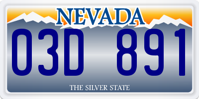 NV license plate 03D891