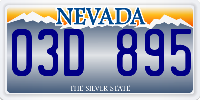NV license plate 03D895