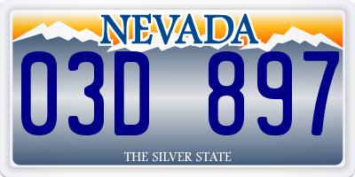 NV license plate 03D897
