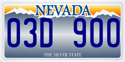 NV license plate 03D900