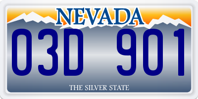 NV license plate 03D901