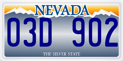 NV license plate 03D902