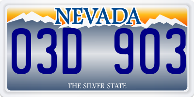 NV license plate 03D903
