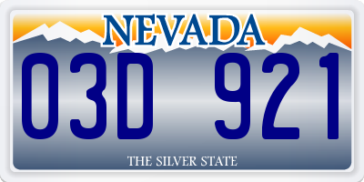 NV license plate 03D921