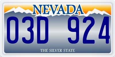 NV license plate 03D924