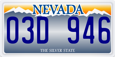 NV license plate 03D946