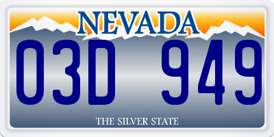 NV license plate 03D949