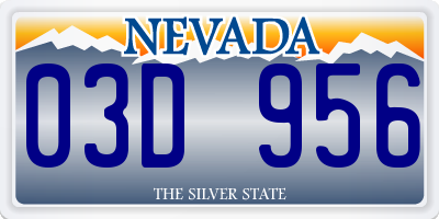 NV license plate 03D956