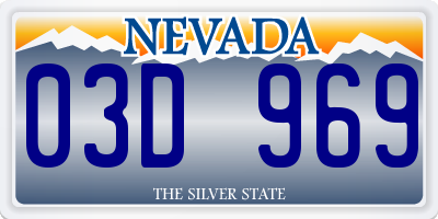 NV license plate 03D969